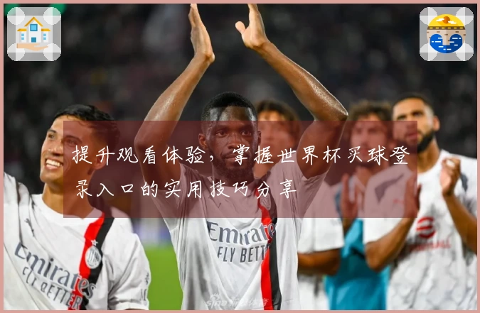 提升观看体验，掌握世界杯买球登录入口的实用技巧分享